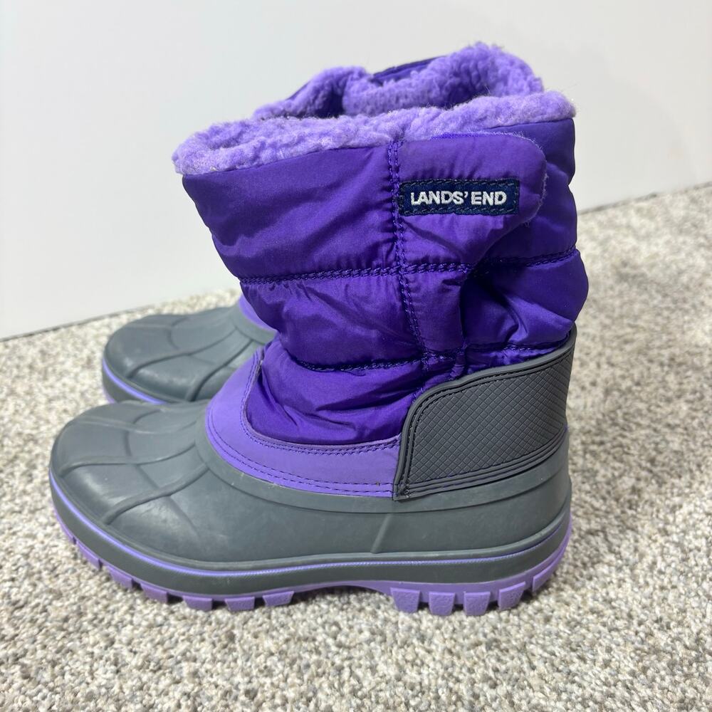 Lands End Purple Winter Boots size youth 3